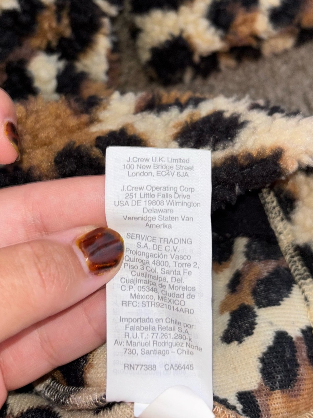 J. Crew Vintage Fleece Leopard  Cheetah Teddy Sherpa Jacket in Brown and Black - Picture 8 of 11